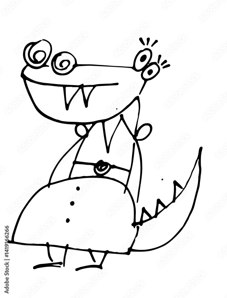 Naklejka premium Crocodile Cartoon