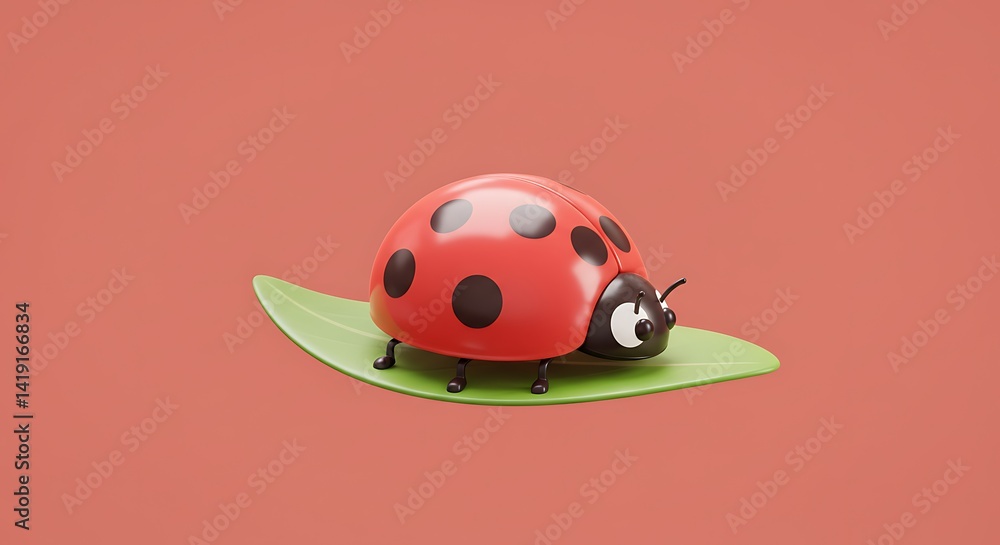 Fototapeta premium Ladybug on Leaf