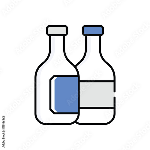 Glass Waste Vector icon