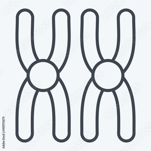 Icon Chromosome. related to Bioengineering symbol. line style