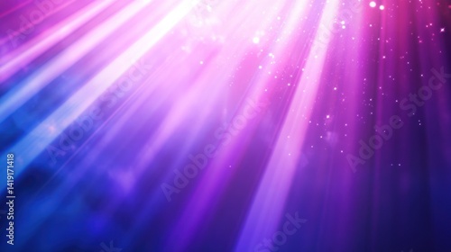 Radiant, ethereal light beams in vibrant purple and blue