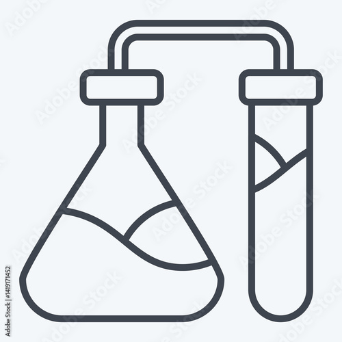 Icon Chemical Laboratorium. related to Bioengineering symbol. line style