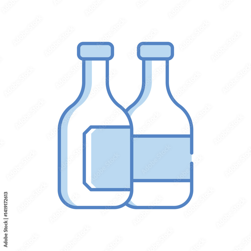 Glass Waste Vector icon Glass Waste Vector icon