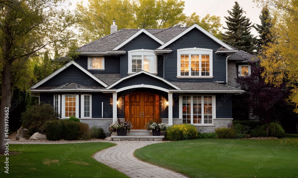 Luxury home with dark exterior Luxury home with dark exterior