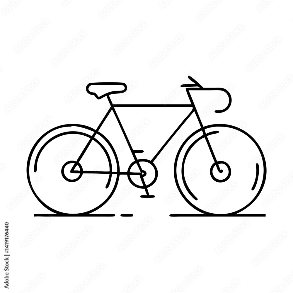 bicycle icon, bicycle line art - simple line art of bicycle, perfect for bicycle logos and icons bicycle icon, bicycle line art - simple line art of bicycle, perfect for bicycle logos and icons