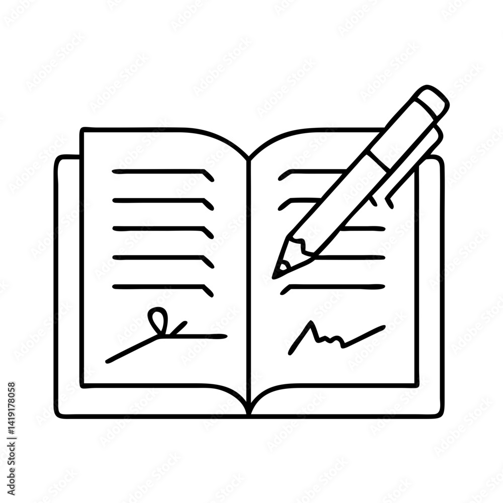 book signing icon, book signing line art - simple line art of book signing, perfect for book signing logos and icons book signing icon, book signing line art - simple line art of book signing, perfect for book signing logos and icons