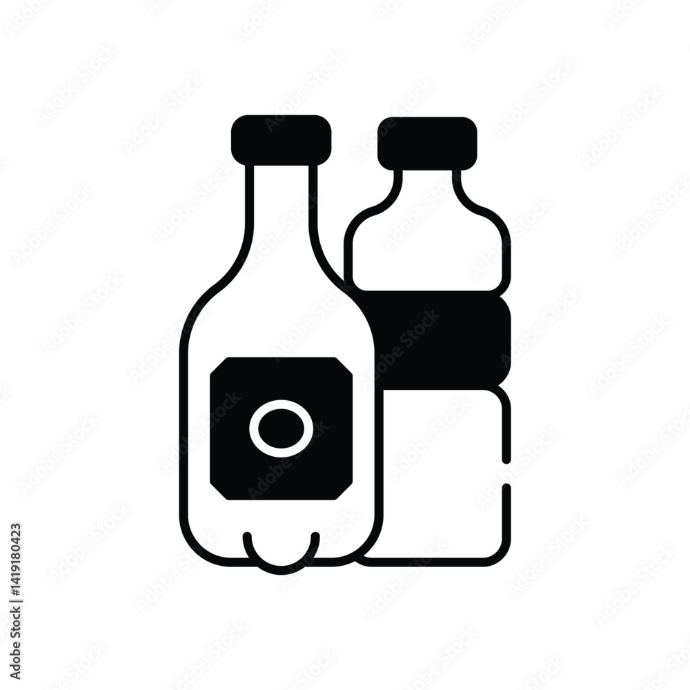 Plastic Waste Vector icon Plastic Waste Vector icon