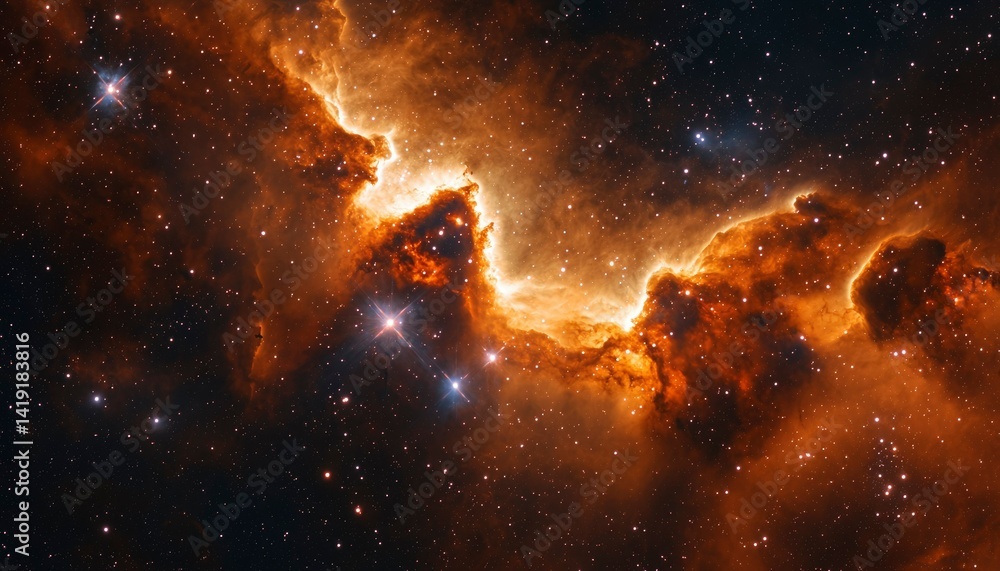 Fototapeta premium Cosmic nebulae ablaze (1)