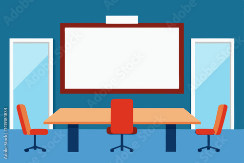 3d render of a conference room