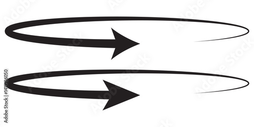 rotating arrow vector icon for 360 degrees clockwise icon for apps and website	