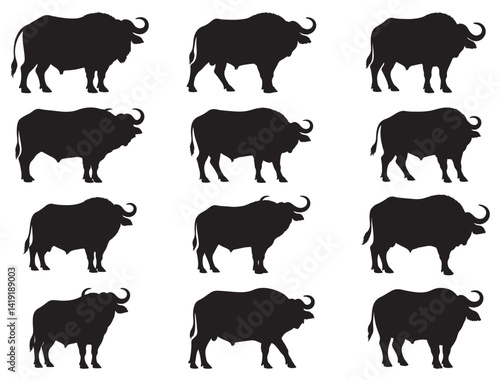 AFRICAN BUFFALO SILHOUETTE