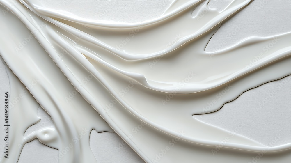 White cosmetic cream texture close up White cosmetic cream texture close up