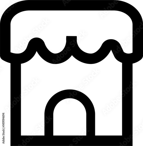 Online black shopping store icon