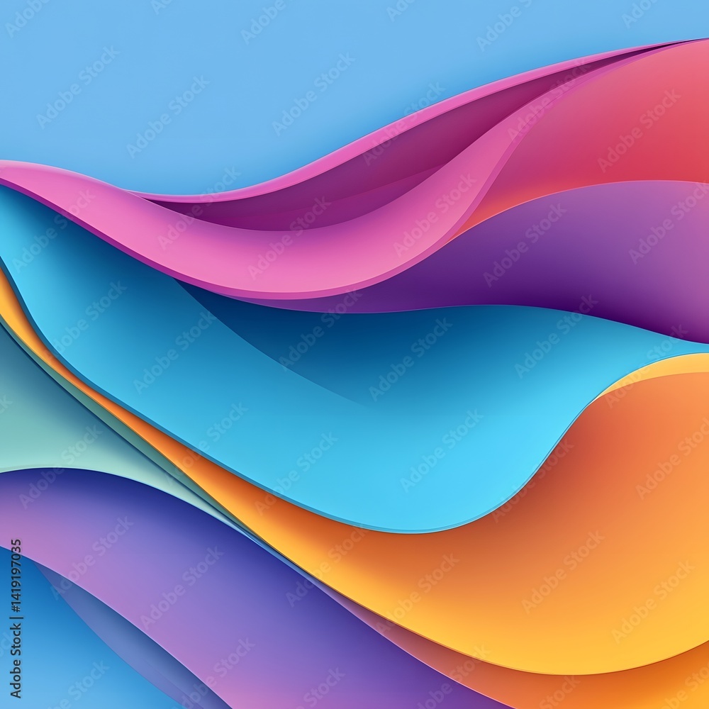 Fototapeta premium Abstract Colorful Waves Background Design