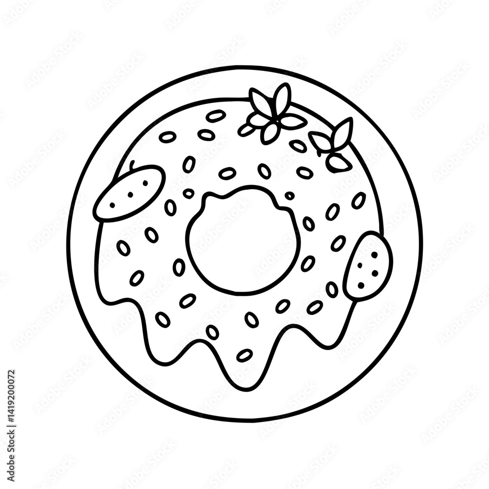 doughnut with fruit topping icon, doughnut with fruit topping line art - simple line art of doughnut with fruit topping, perfect for doughnut with fruit topping logos and icons doughnut with fruit topping icon, doughnut with fruit topping line art - simple line art of doughnut with fruit topping, perfect for doughnut with fruit topping logos and icons