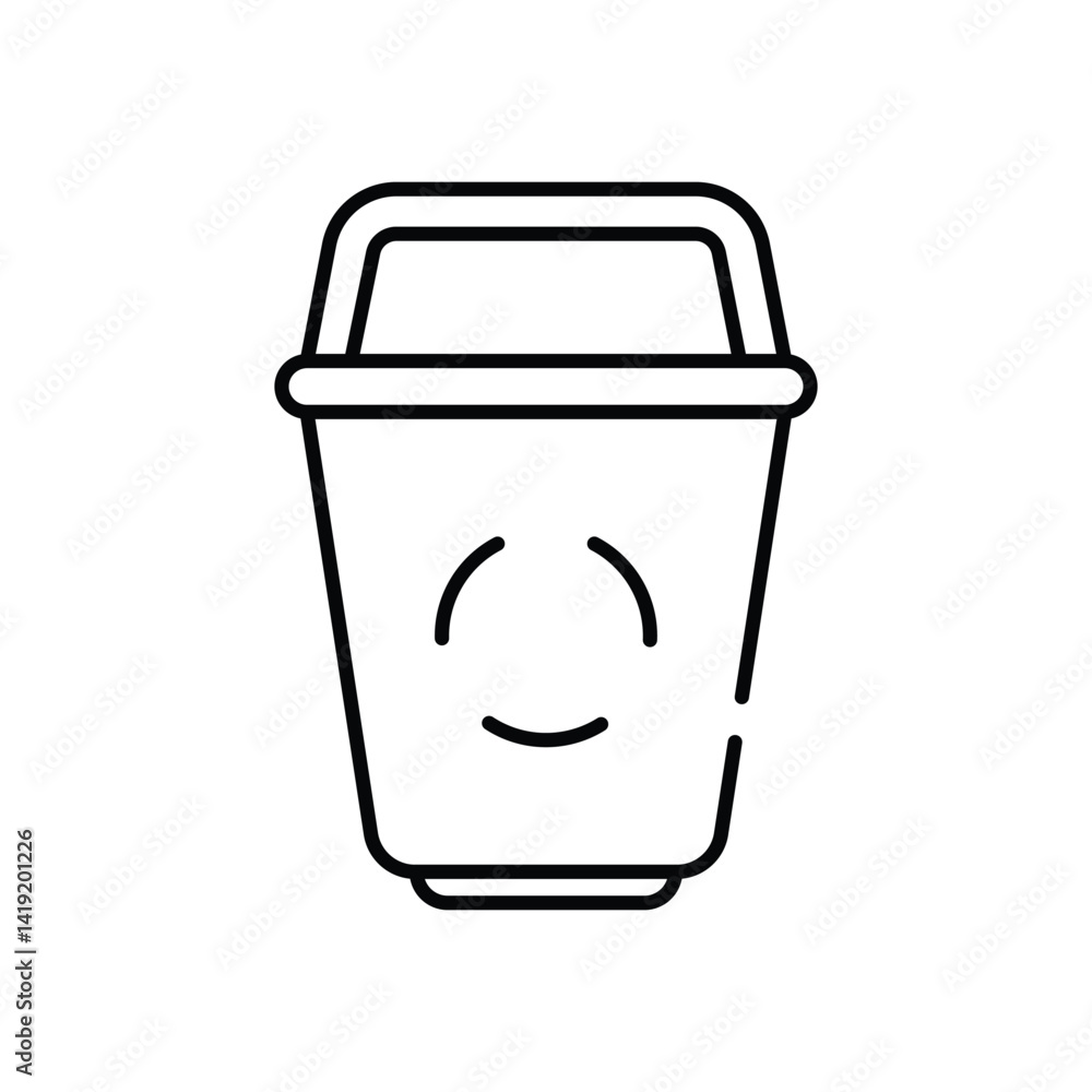 Rubbish Bin Vector icon Rubbish Bin Vector icon