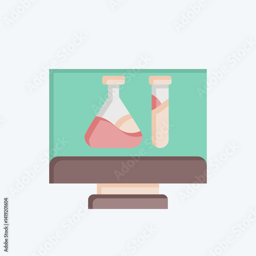 Icon Biotech. related to Bioengineering symbol. flat style