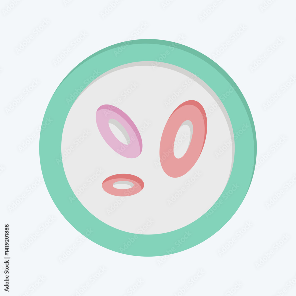 Icon Cell. related to Bioengineering symbol. flat style Icon Cell. related to Bioengineering symbol. flat style