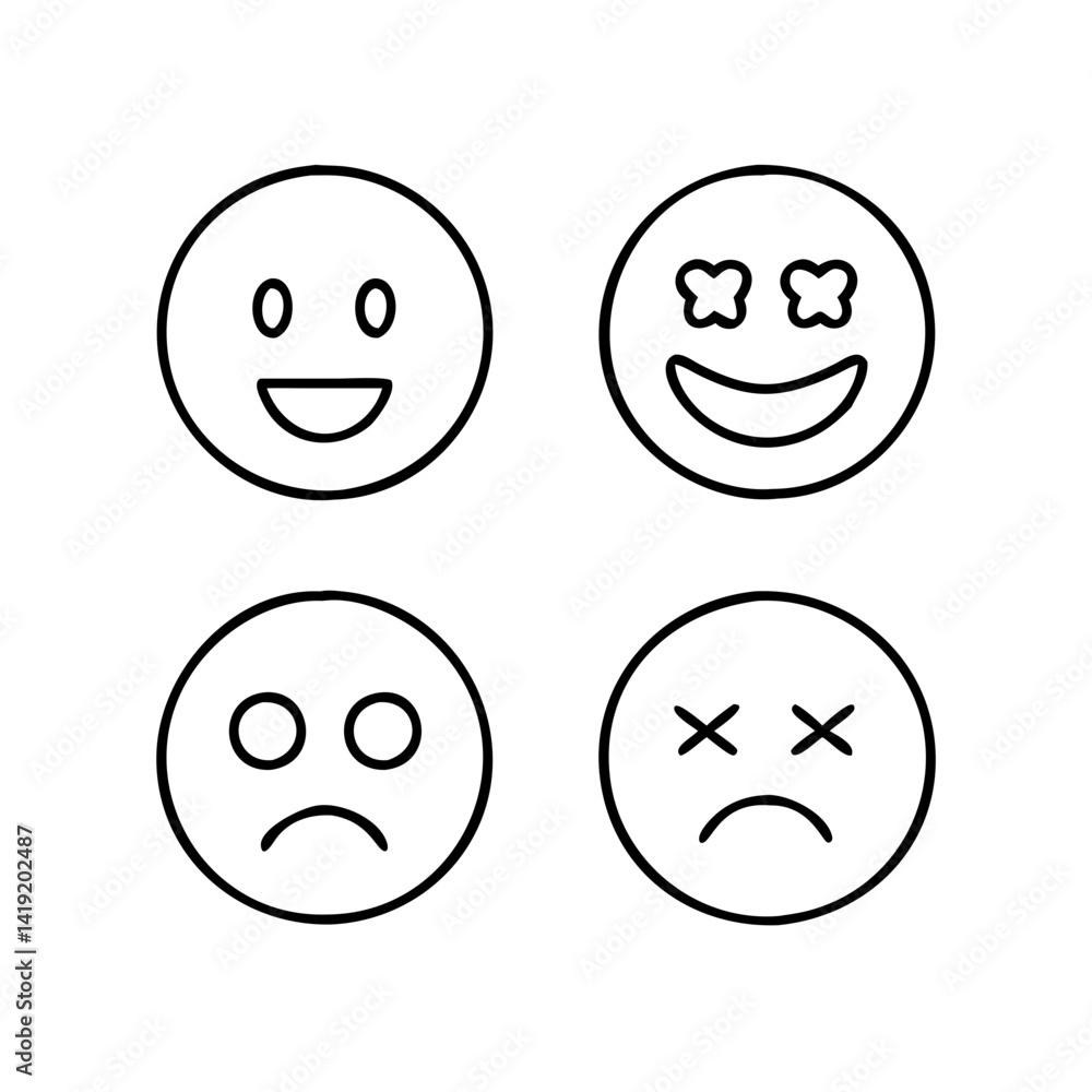 emotional expression s icon, emotional expression s line art - simple line art of emotional expression s, perfect for emotional expression s logos and icons emotional expression s icon, emotional expression s line art - simple line art of emotional expression s, perfect for emotional expression s logos and icons