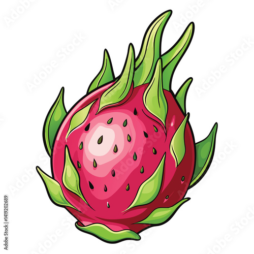 Dragon Fruit Illustration
