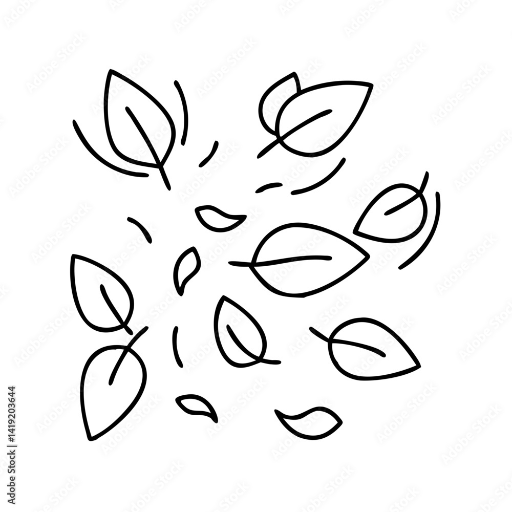 fallen leaves icon, fallen leaves line art - simple line art of fallen leaves, perfect for fallen leaves logos and icons fallen leaves icon, fallen leaves line art - simple line art of fallen leaves, perfect for fallen leaves logos and icons