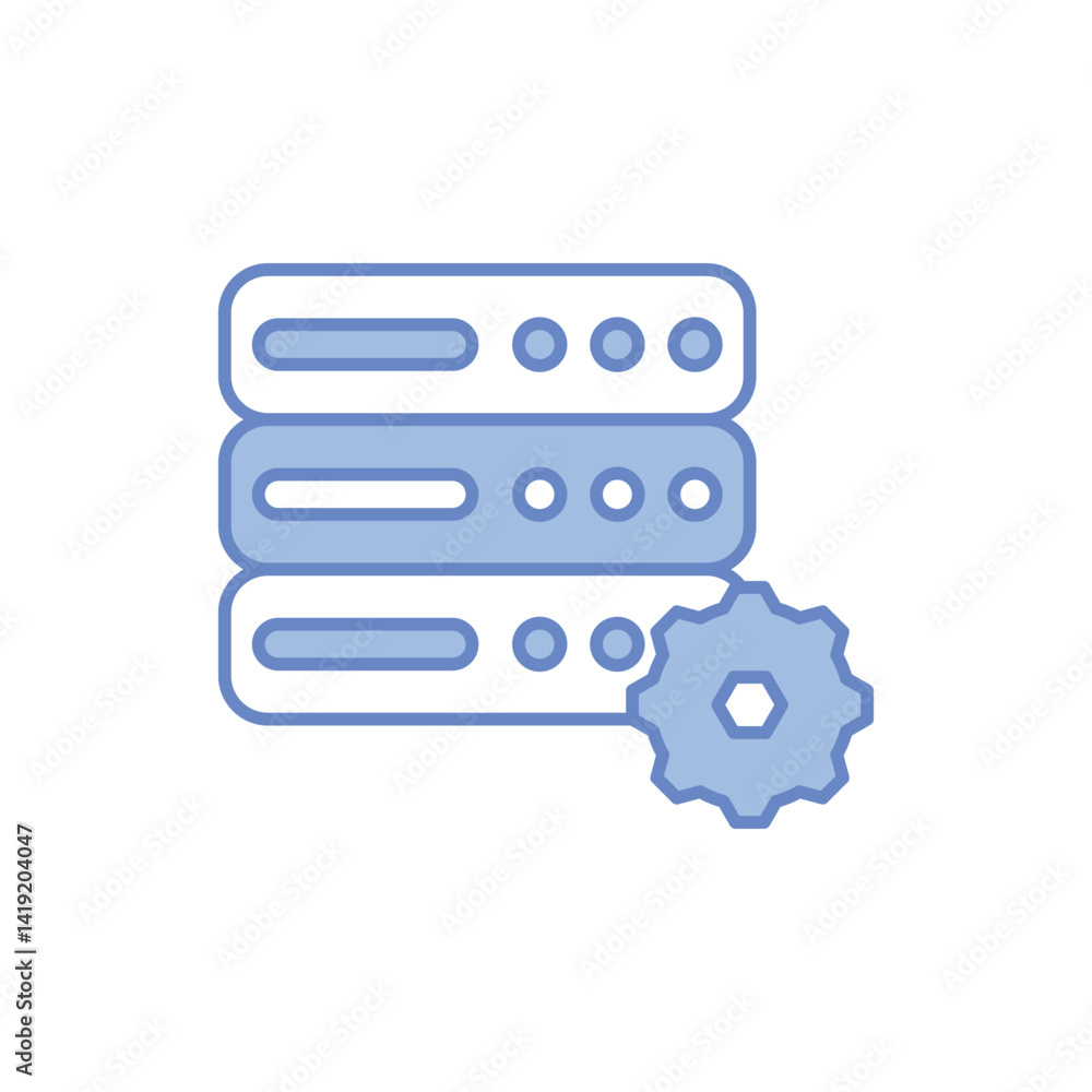 Server Settings Vector icon Server Settings Vector icon