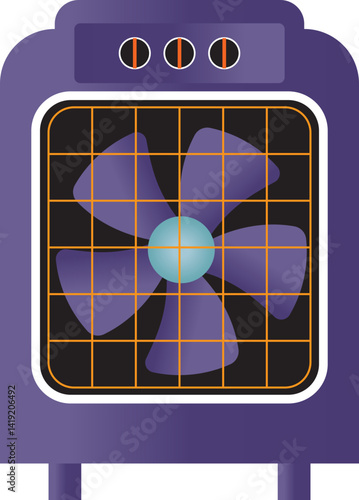vector illustration of a room aircooler 