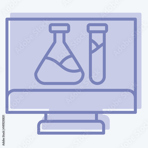 Icon Biotech. related to Bioengineering symbol. two tone style