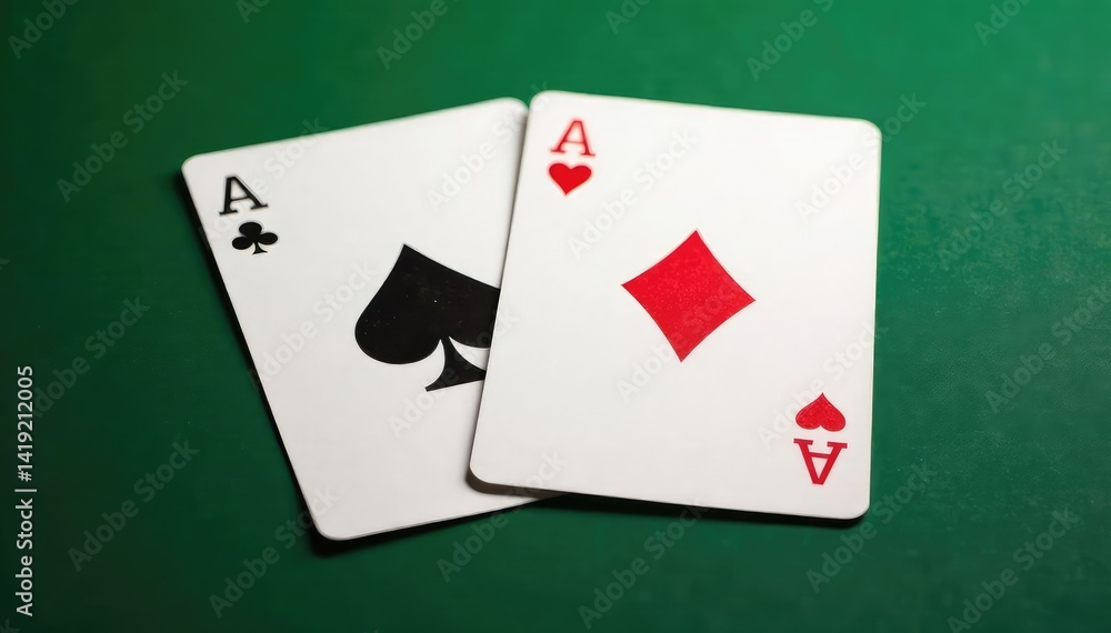Four aces laid out in a square, showing suits , graphic design, winner, texture Four aces laid out in a square, showing suits , graphic design, winner, texture