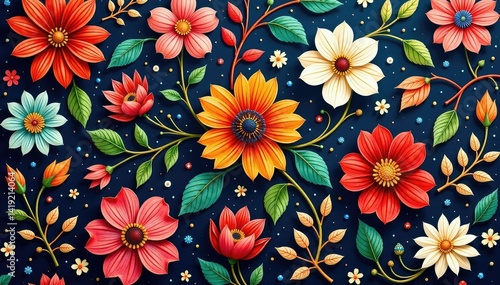 Wallpaper Mural Intricate woven floral tapestry, seamless repeat, tapestry, woven pattern, repeat pattern Torontodigital.ca