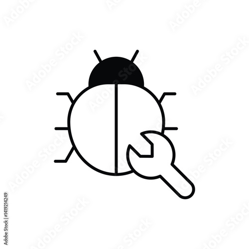 Bug Fixing  Vector icon