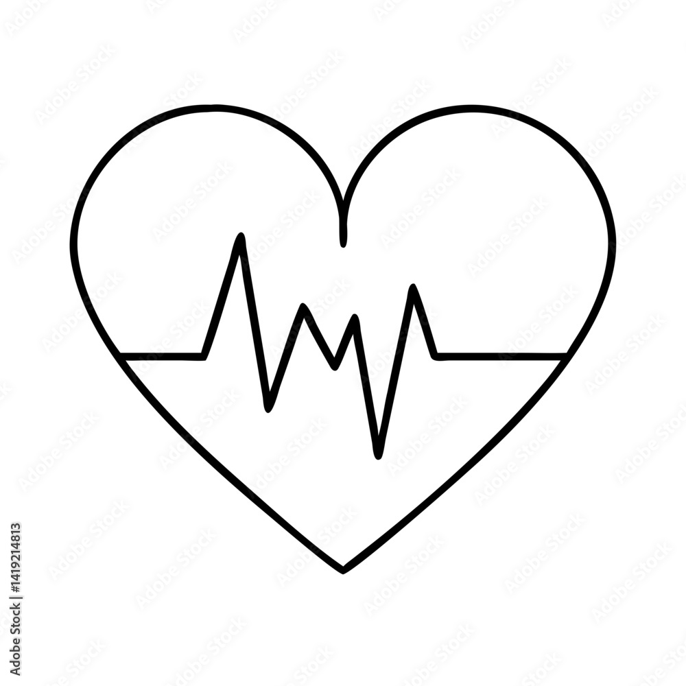 heart with heartbeat line icon, heart with heartbeat line line art - simple line art of heart with heartbeat line, perfect for heart with heartbeat line logos and icons heart with heartbeat line icon, heart with heartbeat line line art - simple line art of heart with heartbeat line, perfect for heart with heartbeat line logos and icons