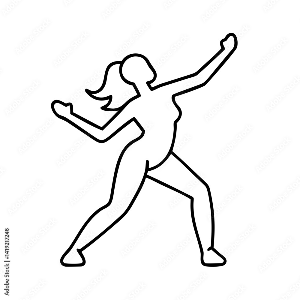 jazz dancer silhouette icon, jazz dancer silhouette line art - simple line art of jazz dancer silhouette, perfect for jazz dancer silhouette logos and icons jazz dancer silhouette icon, jazz dancer silhouette line art - simple line art of jazz dancer silhouette, perfect for jazz dancer silhouette logos and icons