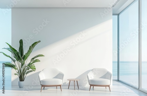 Wallpaper Mural Modern coastal living room Torontodigital.ca