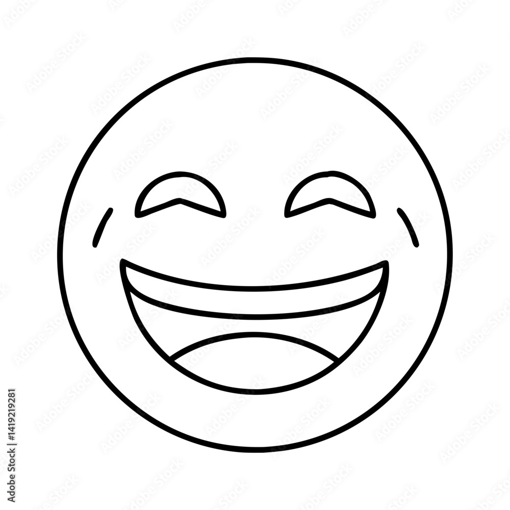 laughing face with wide mouth icon, laughing face with wide mouth line art - simple line art of laughing face with wide mouth, perfect for laughing face with wide mouth logos and icons laughing face with wide mouth icon, laughing face with wide mouth line art - simple line art of laughing face with wide mouth, perfect for laughing face with wide mouth logos and icons
