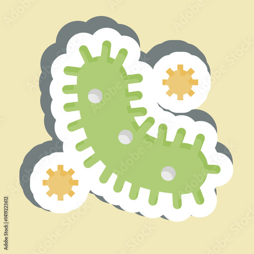 Sticker Bacteria And Virus. related to Bioengineering symbol