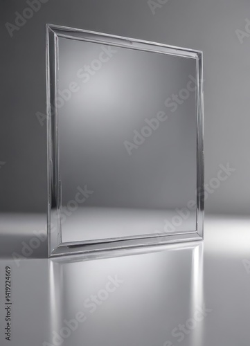 Sleek silver, fine scratches, mirror-like gleam, detail, texture