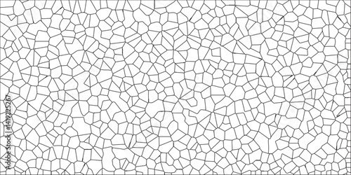 Cream Broken tiles mosaic seamless pattern. cement stone road icon, slab tile, mosaic tile. Black & white broken quartz stained glass background. Cement kitchen decor & white marble bath floor.	