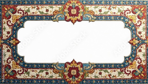 Wallpaper Mural Intricate Roman mosaic tile on pure white background, old, tile, photography Torontodigital.ca