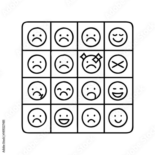 mood tracker chart icon, mood tracker chart line art - simple line art of mood tracker chart, perfect for mood tracker chart logos and icons