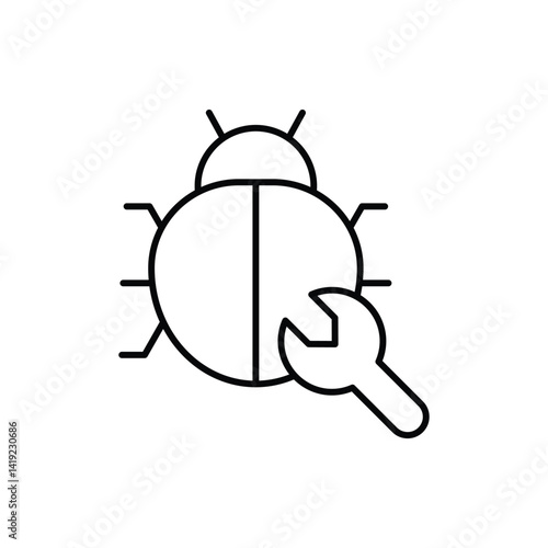Bug Fixing  Vector icon