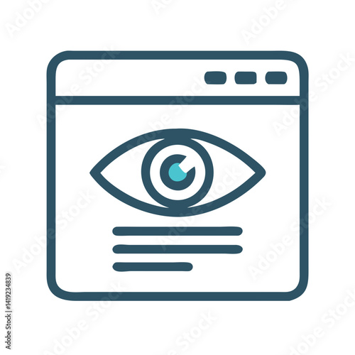 Eye Icon Representing Visual Review or Preview and Content Inspection