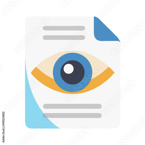 Eye Icon Representing Visual Review or Preview and Content Inspection