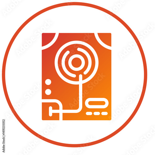 Vector Design Hard Disk Icon Style