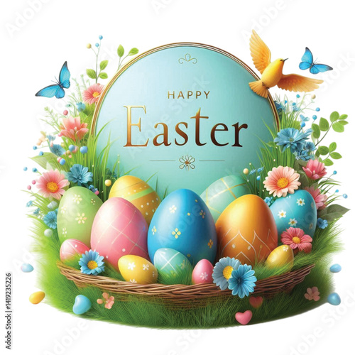 Colorful Eggs of easter day
