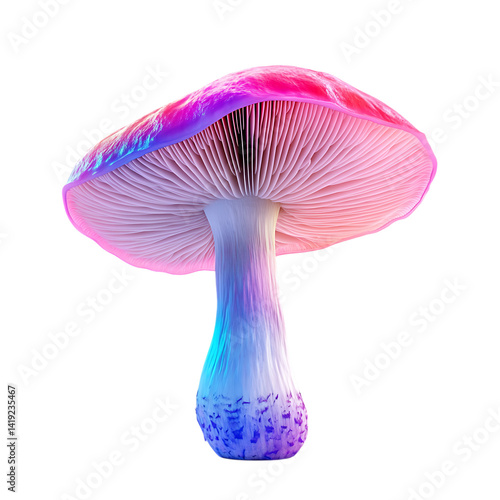 Colorful mushroom with pink png