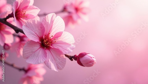Wallpaper Mural Full bloom sakura, dense overlapping petals, pastel pink gradient, full bloom, nature background, texture Torontodigital.ca