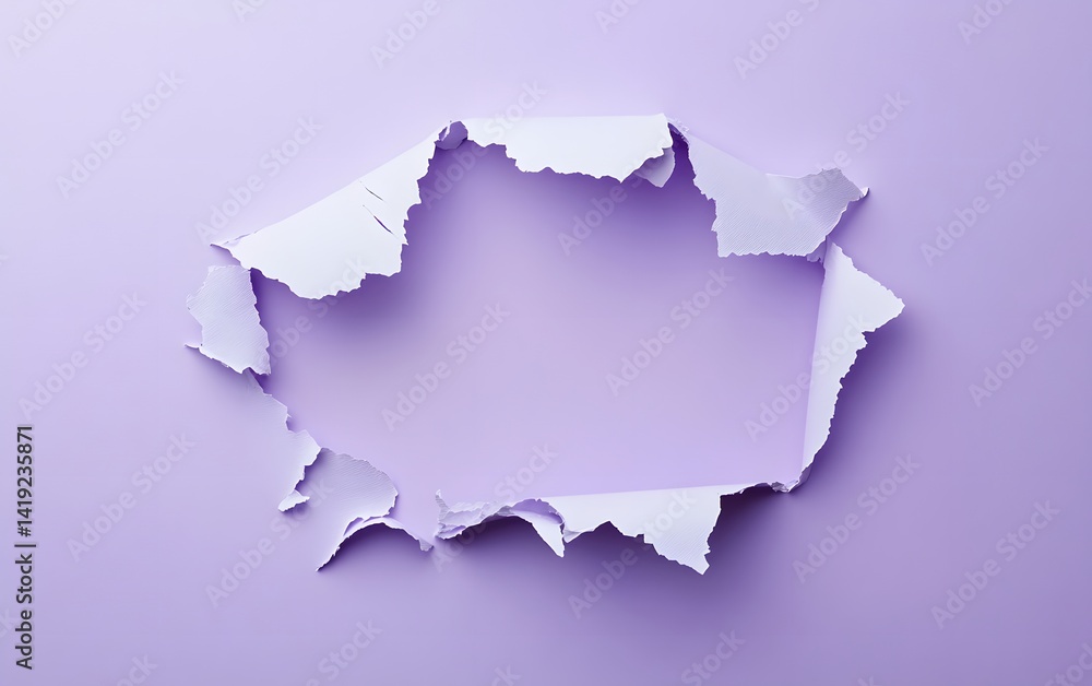 Lavender Torn Paper Hole Abstract Background Texture