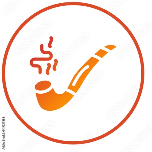 Vector Design Smoking Pipe Icon Style