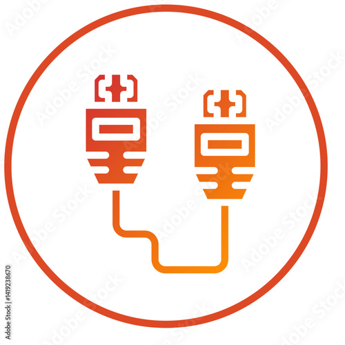 Vector Design Hdmi Cable Icon Style